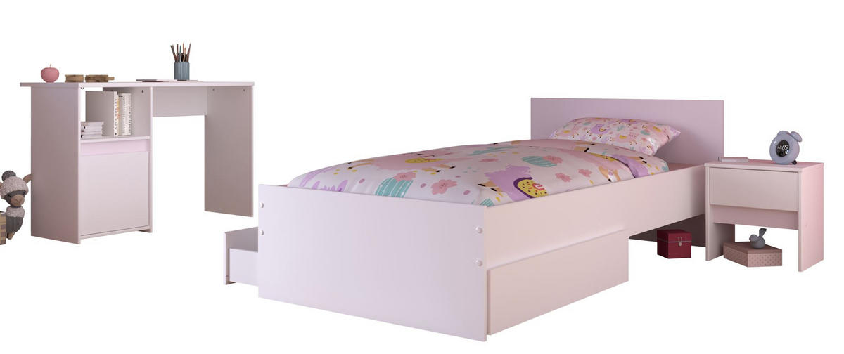 KINDERZIMMER-SET 4-tlg. Parisot Pirouette 27 Holzdekor Weiß - Weiß, Kunststoff (100/1/200cm) - 58aufmkessel