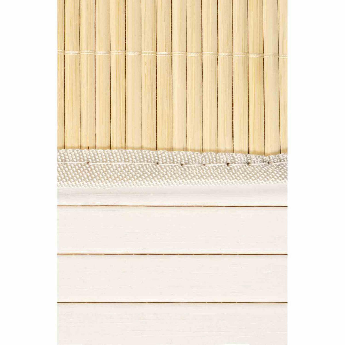 WÄSCHEKORB MIT DECKEL BAMBOO - Weiß, Naturmaterialien (52/60/32cm) - WohnDirect