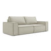 3-SITZER SOFA mit Schlaffunktion Strukturstoff Stoff Beige - Beige/Creme, Kunststoff/Textil (255/85/105cm) - Makamii