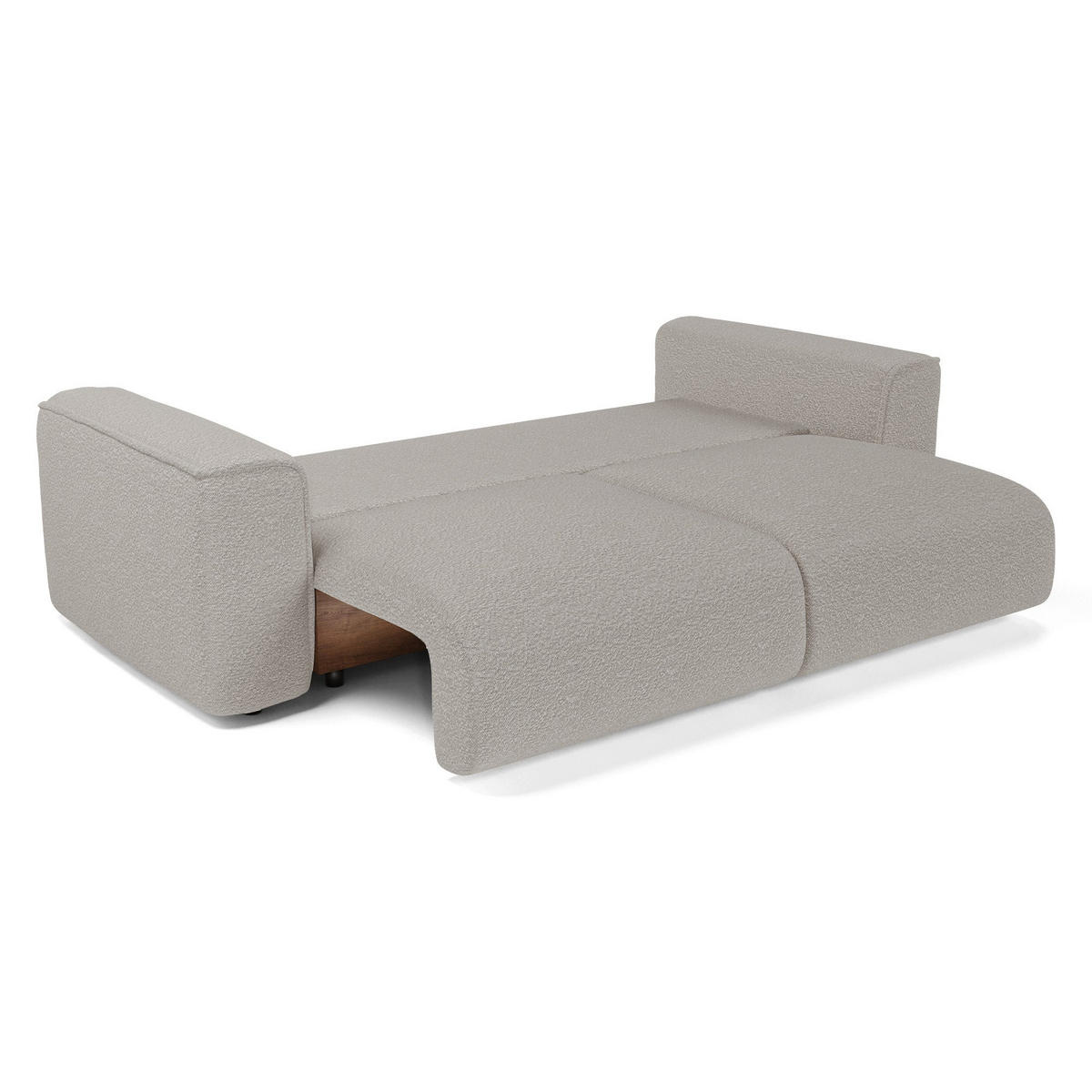 SCHLAFSOFA mit Stauraum COMO Frottee Hellgrau 254cm - Hellgrau/Grau, Textil (254/78/95cm) - Premium Interiors