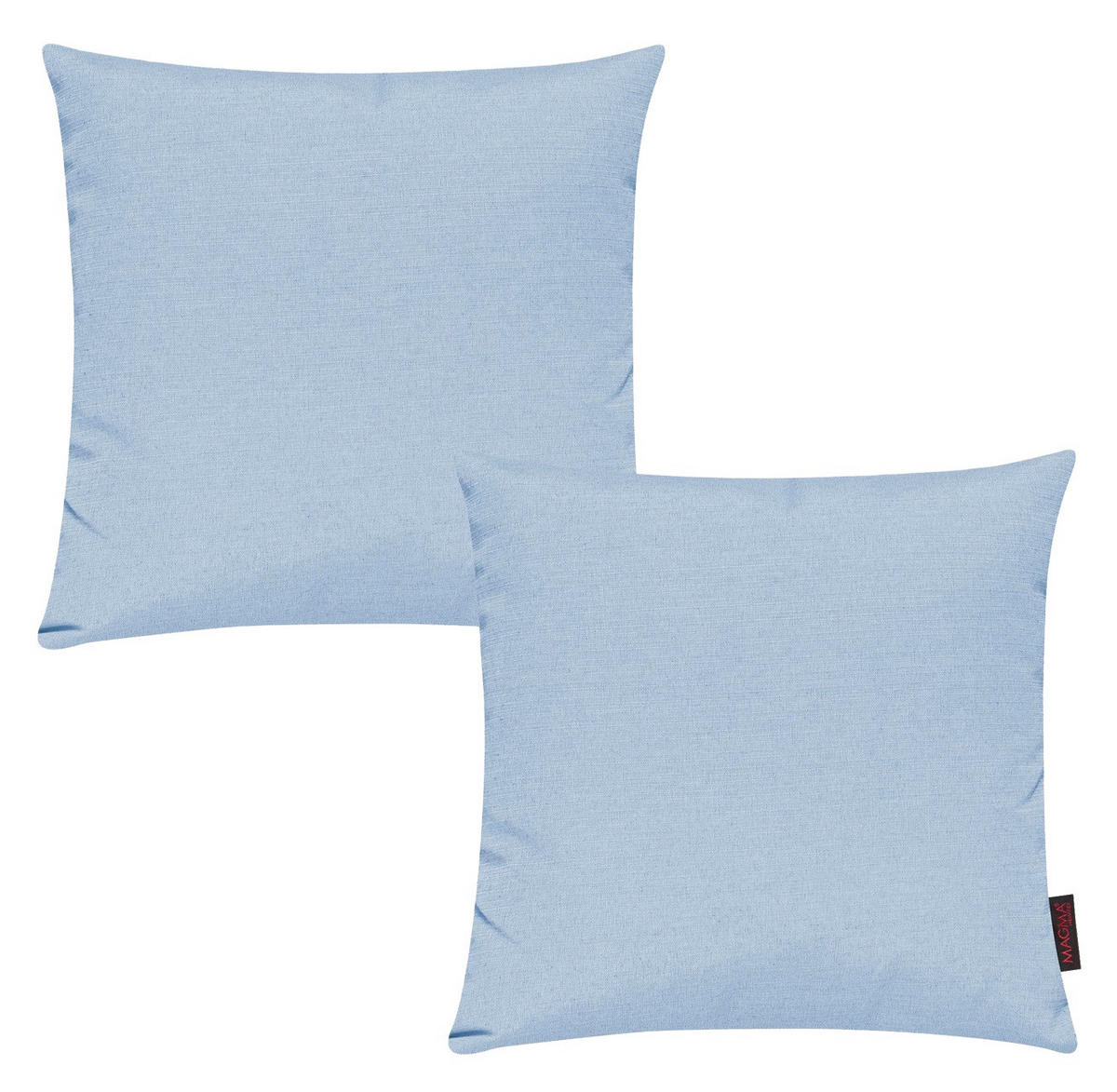 KISSENHÜLLE 2er Set Fino uni 50/50 cm - Hellblau, Textil (50/50cm) - Magma Heimtexx