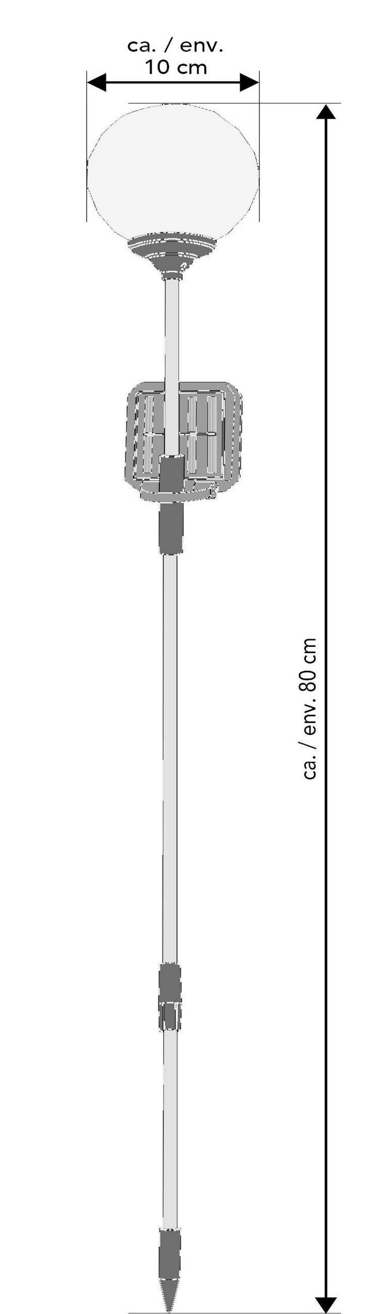 LED-SOLAR-GARTENSTÄBE - automatische Beleuchtung für stimmungsvolles Licht im Außenbereich - Weiß, Kunststoff (10/10/80cm) - Northpoint