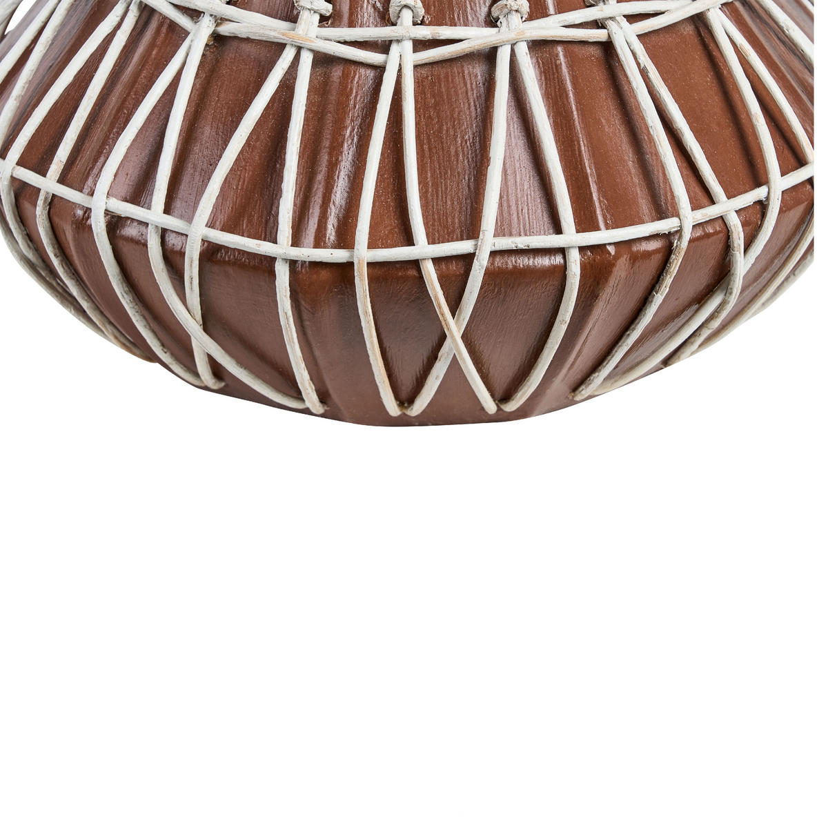 DEKOVASE Terrakotta braun Kluet - Braun, Stein (22cm) - Beliani