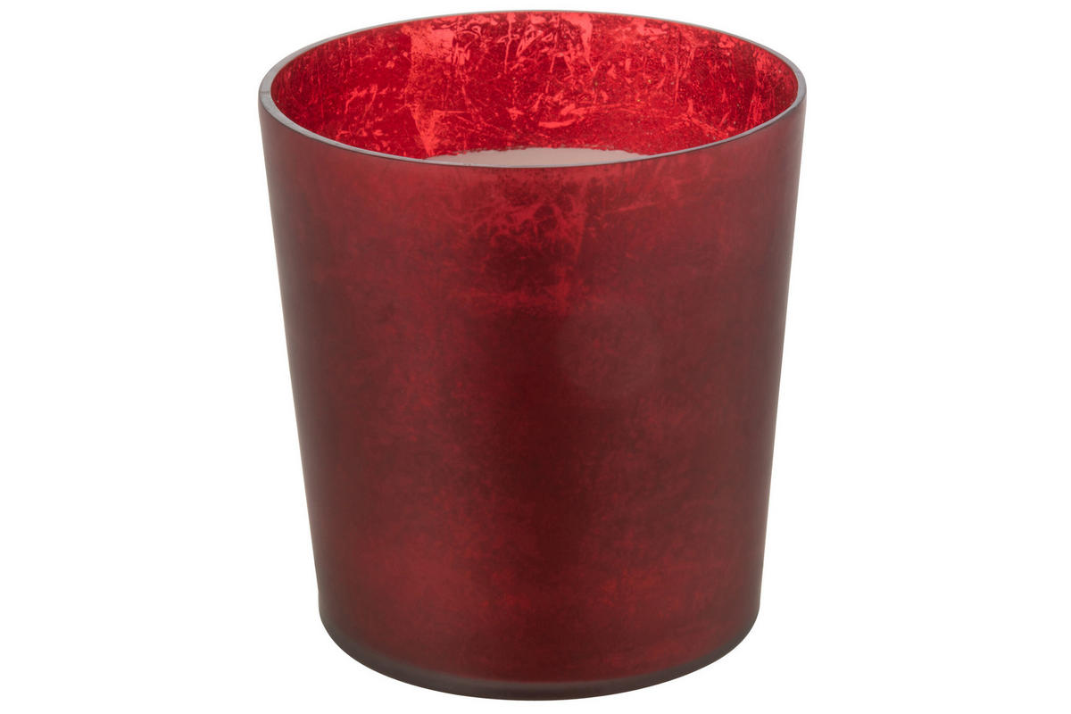 DUFTKERZE M-CHIC - Glas - Rot - L - 140 Std. - Rot, Glas (21/22cm) - J-Line