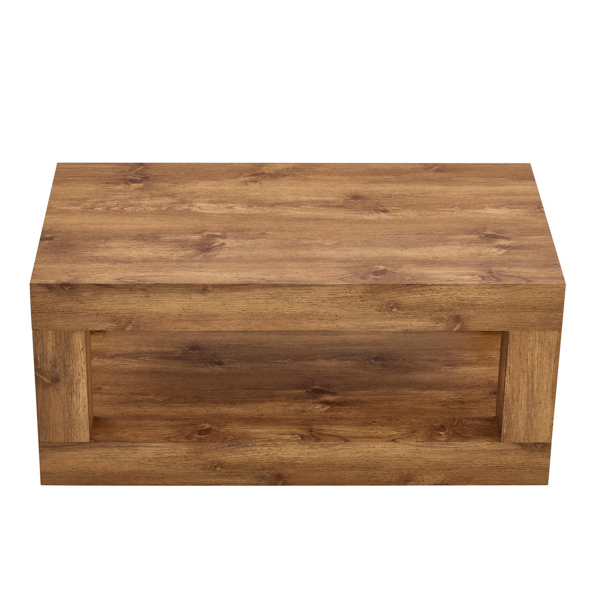 COUCHTISCH in walnuss oder naturholz, 2 ebenen & offenes regal - Naturfarben, Holzwerkstoff (53/93/45.5cm) - Urban Meuble