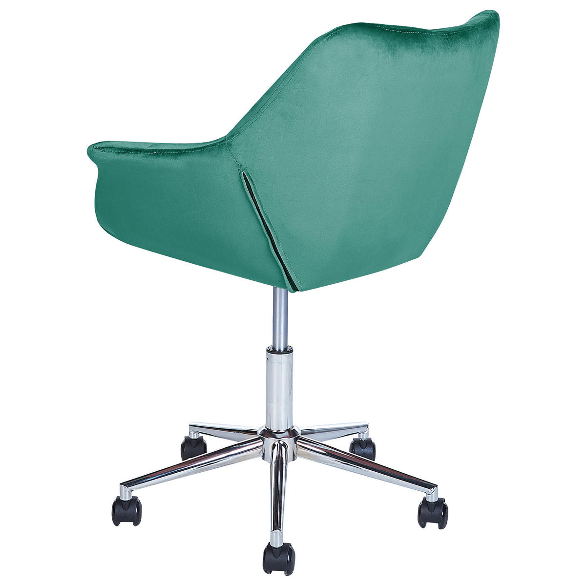 BÜROSTUHL Samtstoff Grün Labelle - Grün, Textil/Metall (62/83/62cm) - Beliani