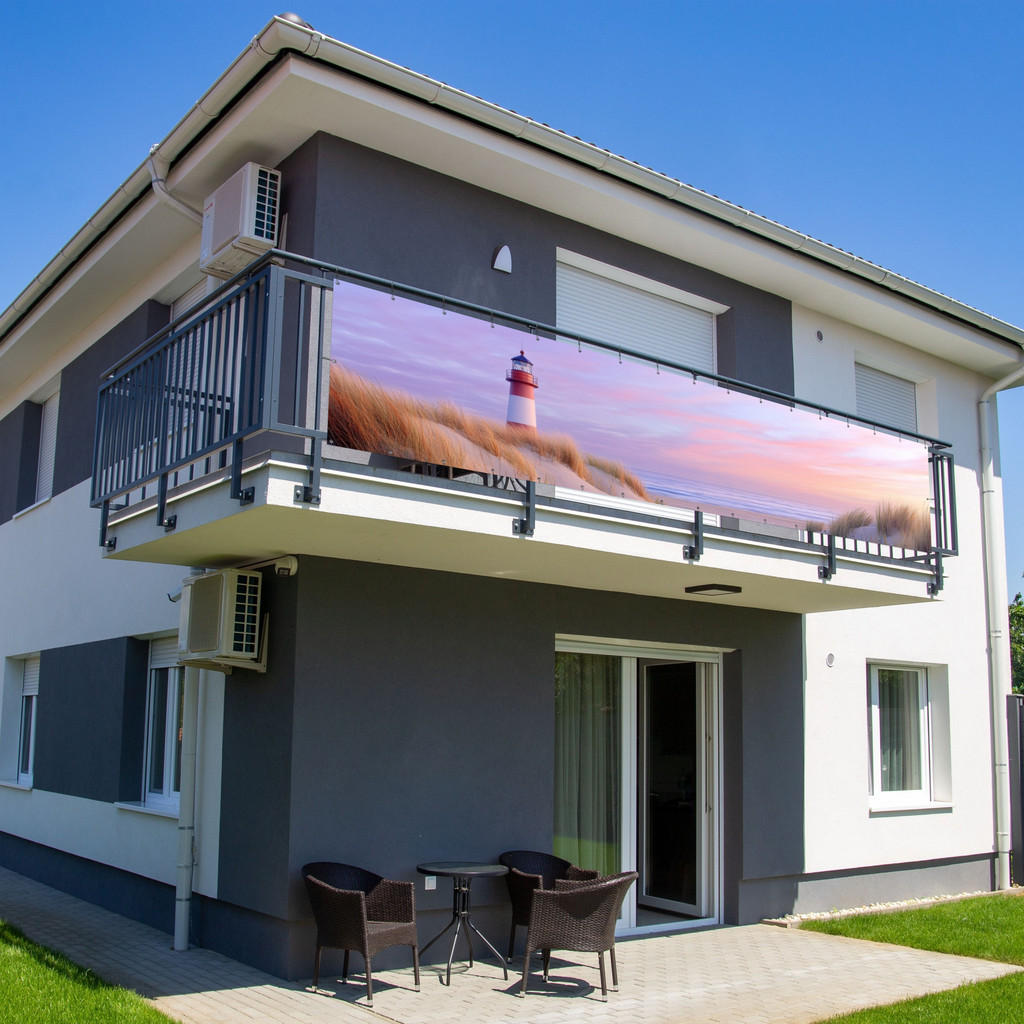 Thumbnail - MuchoWow Balkon-Sichtschutz, Hellrosa, Kunststoff, Rechteckig, 500x110 cm, Sonnen- & Sichtschutz, Sichtschutz Garten, Ba...