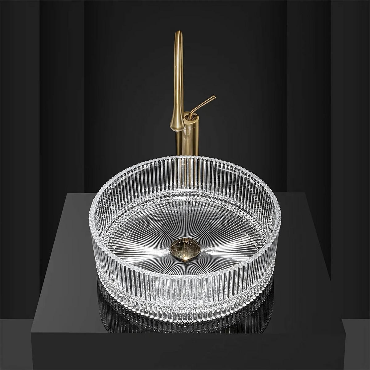 AUFSATZWASCHBECKEN Rea Ingrid Transparent - Transparent, Keramik (40/13/40cm) - REA