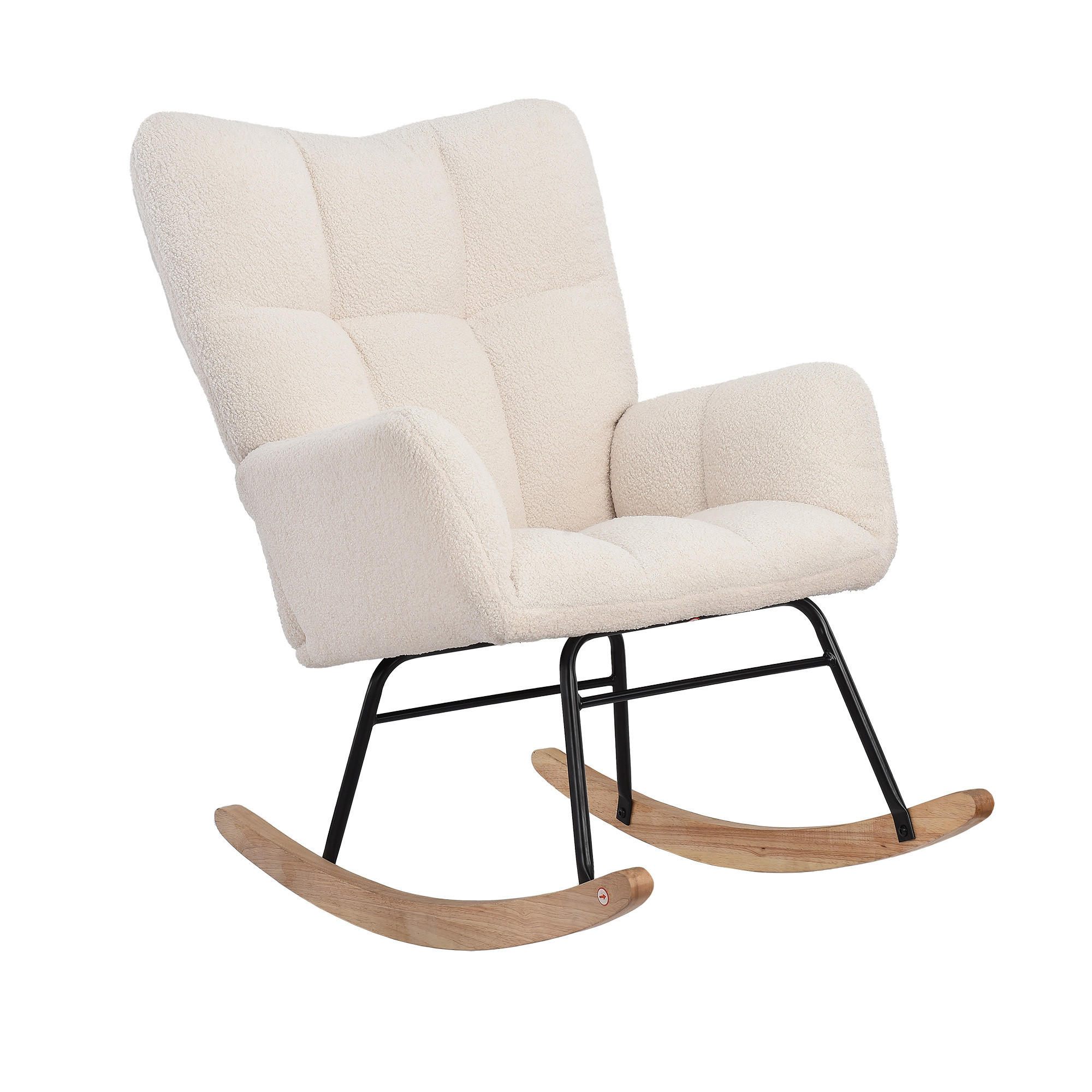SCHAUKELSTUHL 88/62.5/96 cm Beige Wolle - Beige, Textil (68/42/70cm) - Oxeza