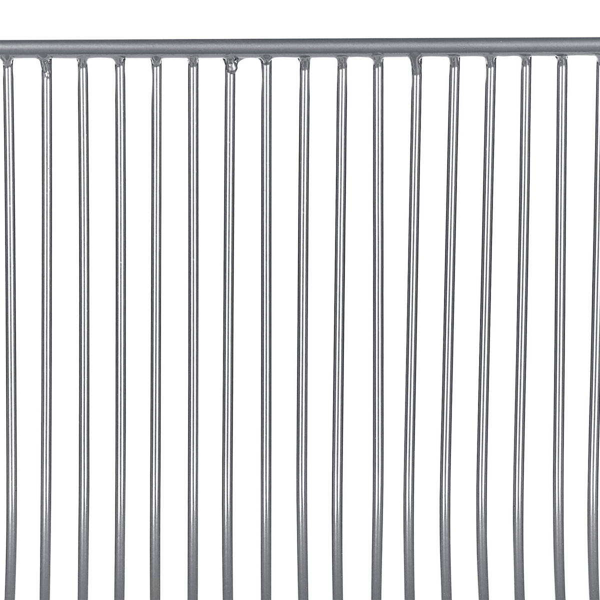 BARSTUHL 2er-Set Metall Silber Fredonia - Silberfarben, Textil/Metall (50/97/49cm) - Beliani