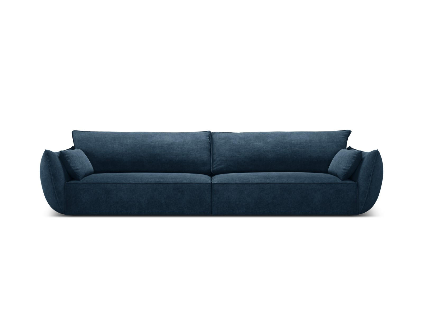 SOFA Kaelle aus Chenille-Stoff königsblau 4 Sitzplätze - Blau, Textil (110/85/248cm) - Micadoni