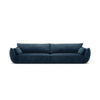 SOFA Kaelle aus Chenille-Stoff königsblau 4 Sitzplätze - Blau, Textil (110/85/248cm) - Micadoni