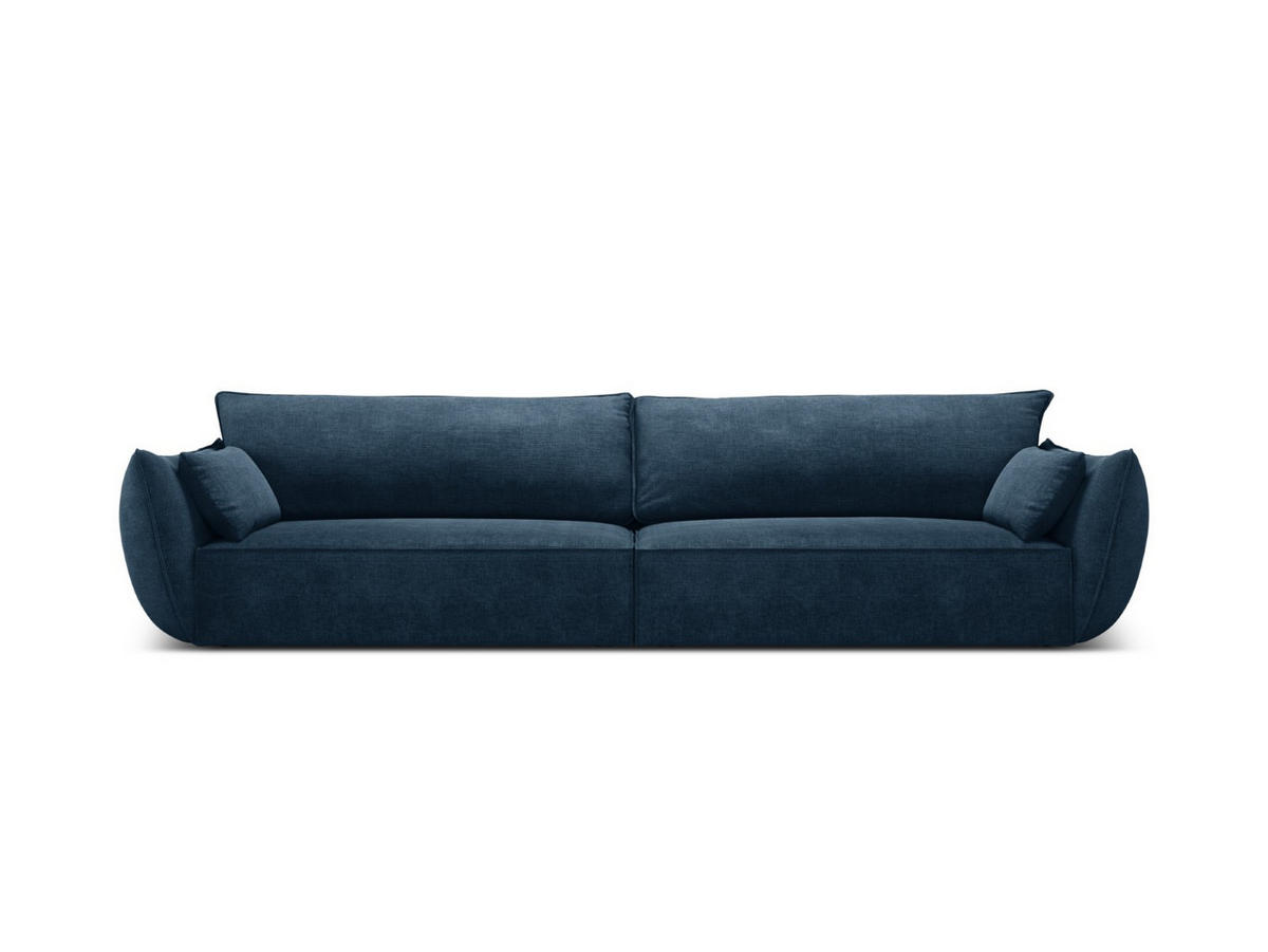 SOFA Kaelle aus Chenille-Stoff königsblau 4 Sitzplätze - Blau, Textil (110/85/248cm) - Micadoni