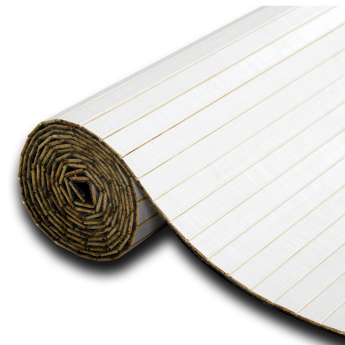 PARAVENT 250/145 cm Weiß Raumteiler Bambus - Weiß, Naturmaterialien (250/145/0.3cm) - Homestyle4u