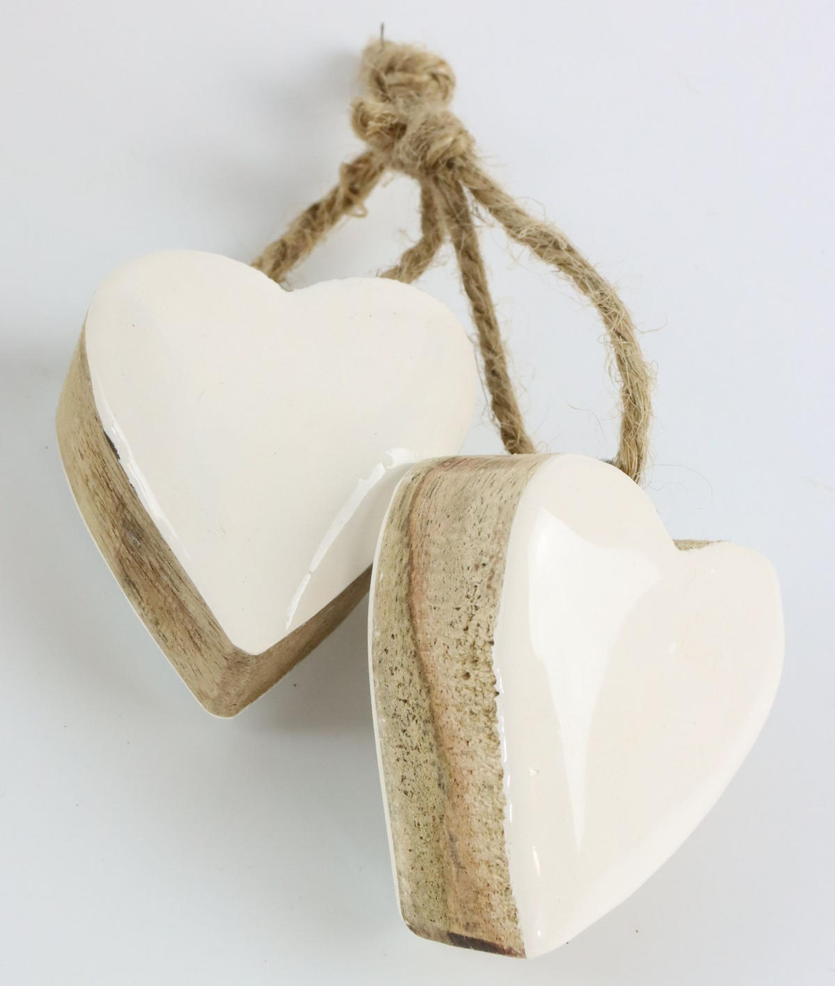 HERZHÄNGER Weiß 61-tlg. - Weiß, Holz (5/6/2cm) - FURNARO