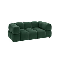 POHOVKA 2místná, velurová tkanina Bluvel, Zelená, Averro - zelená barva, dřevo (200/70/96cm) - Kaiser Möbel