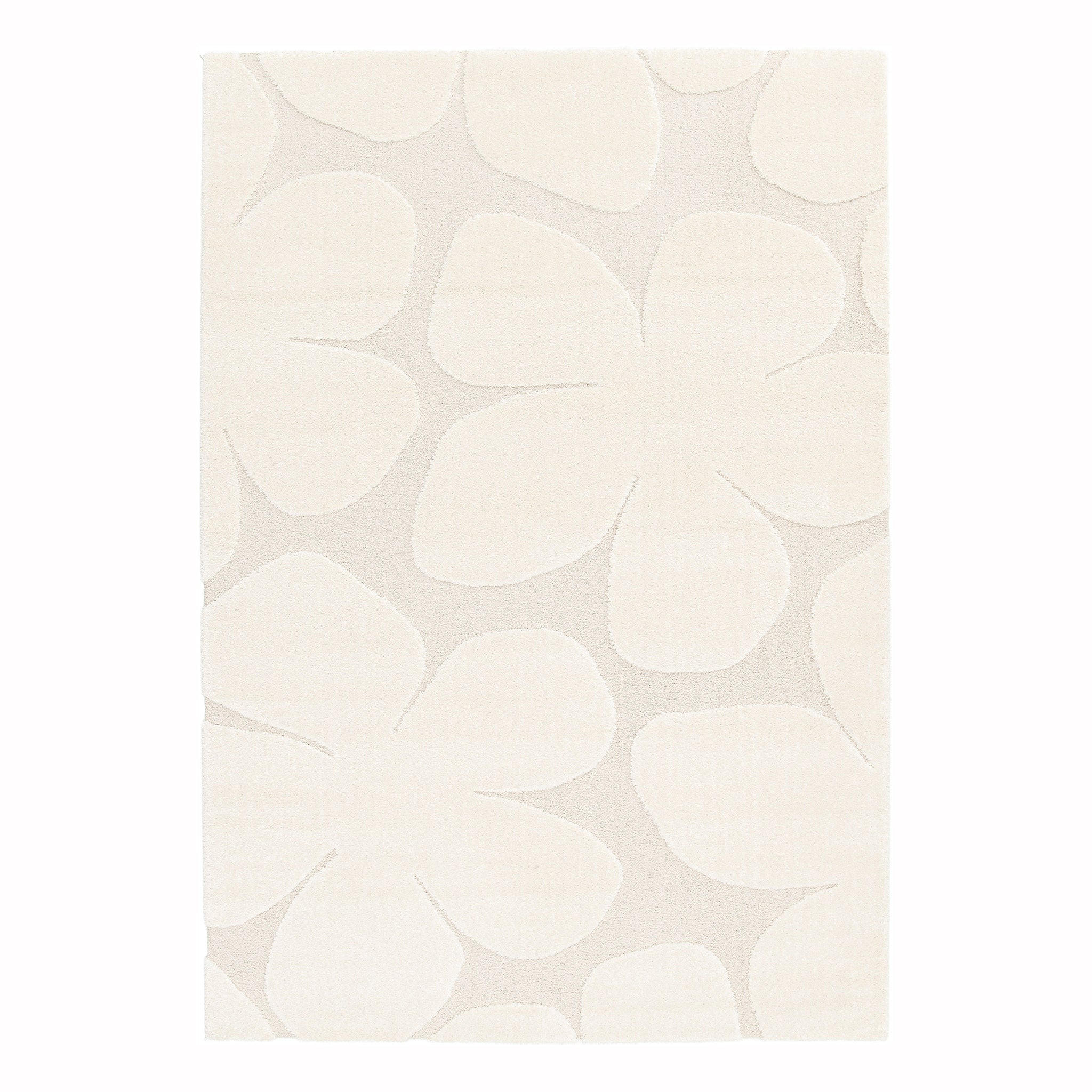 TEPPICH, Weicher mit Reliefmuster weiß - Weiß, Textil (160/230cm) - AFK Living