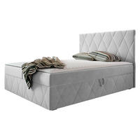 BOXBETT Simoti - Hellgrau, Holzwerkstoff (140/200cm) - MIRJAN24