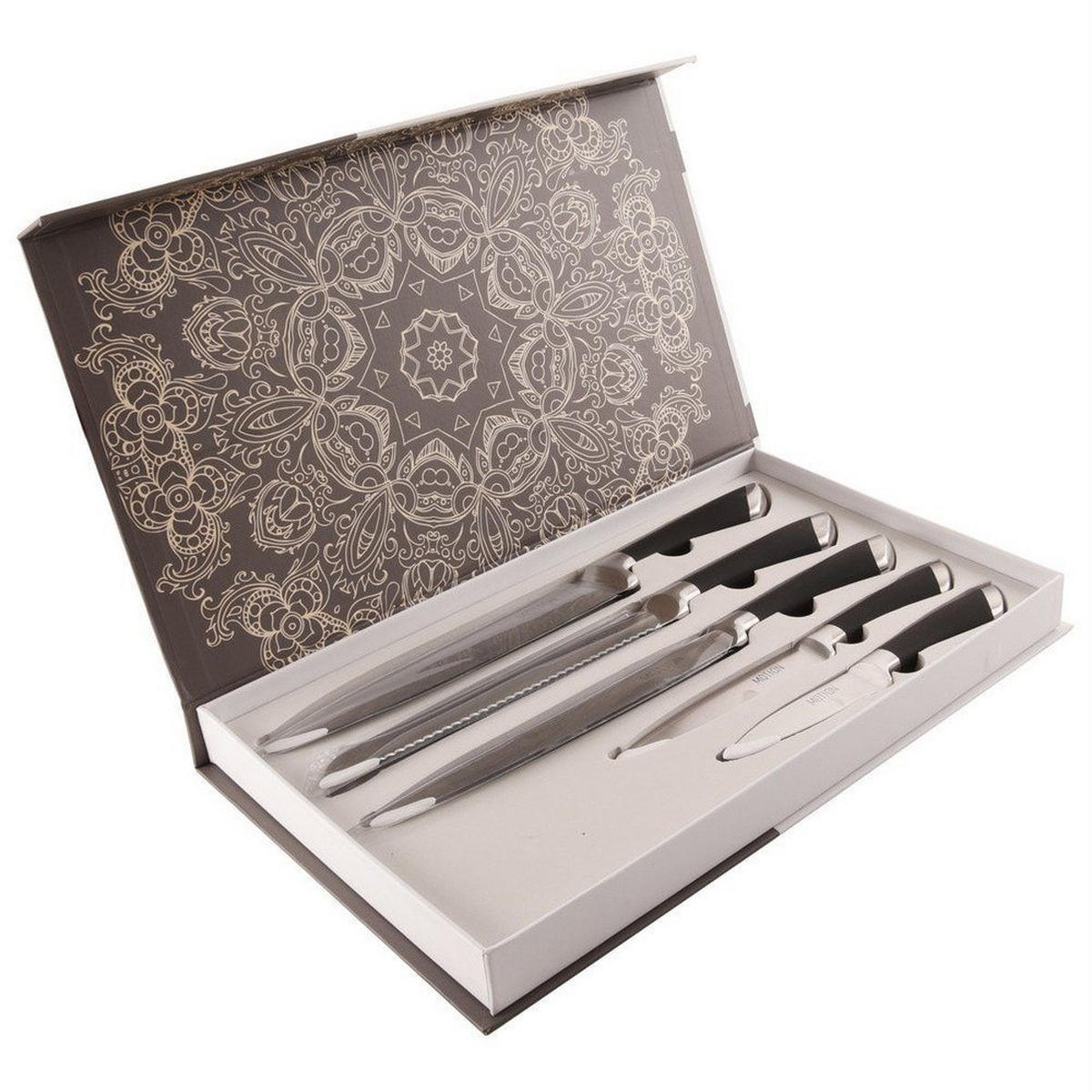 MESSERSET MOTION Schwarz Silber - Schwarz, Metall (34cm) - Orion 