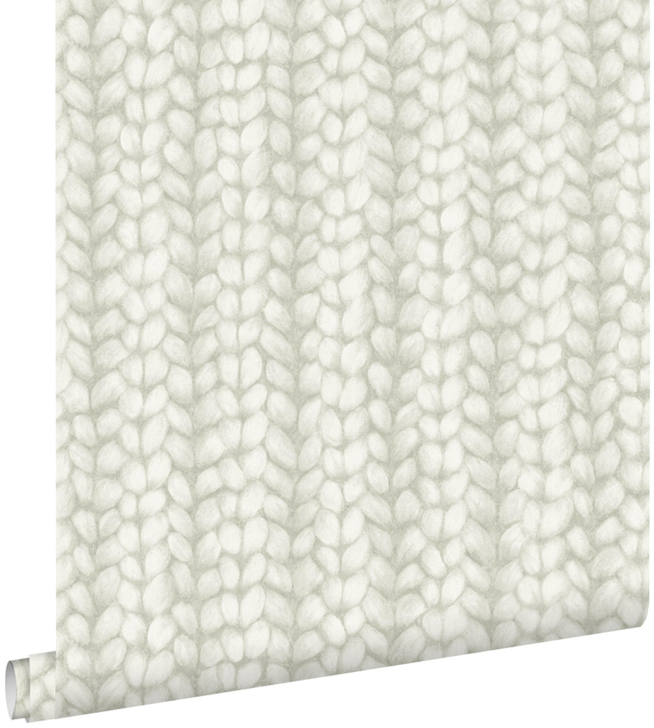 TAPETE grob gestricktes Muster 53 cm x 10.05 m - Grau, Papier (53/1000cm) - ESTAhome