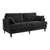 2-SITZER Sofa Chenille mit USB-Anschluss und LED-Beleuchtung 175/83/78 cm Schwarz - Schwarz, Textil (175/78/83cm) - Redom