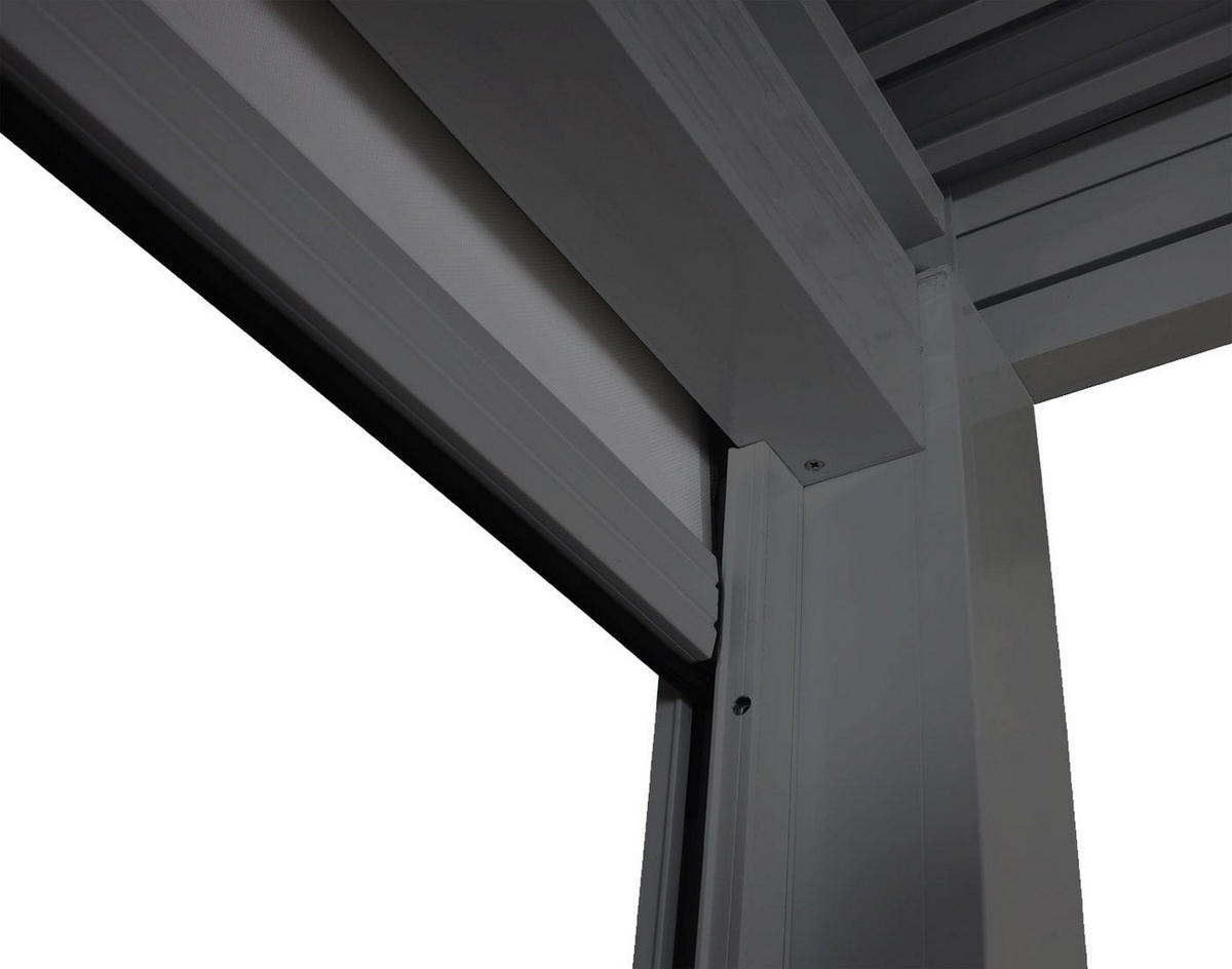 PERGOLA 6x Seitenwand 220x600x300cm Anthrazit - Anthrazit, Metall (600/220/300cm) - BERLINLODGE