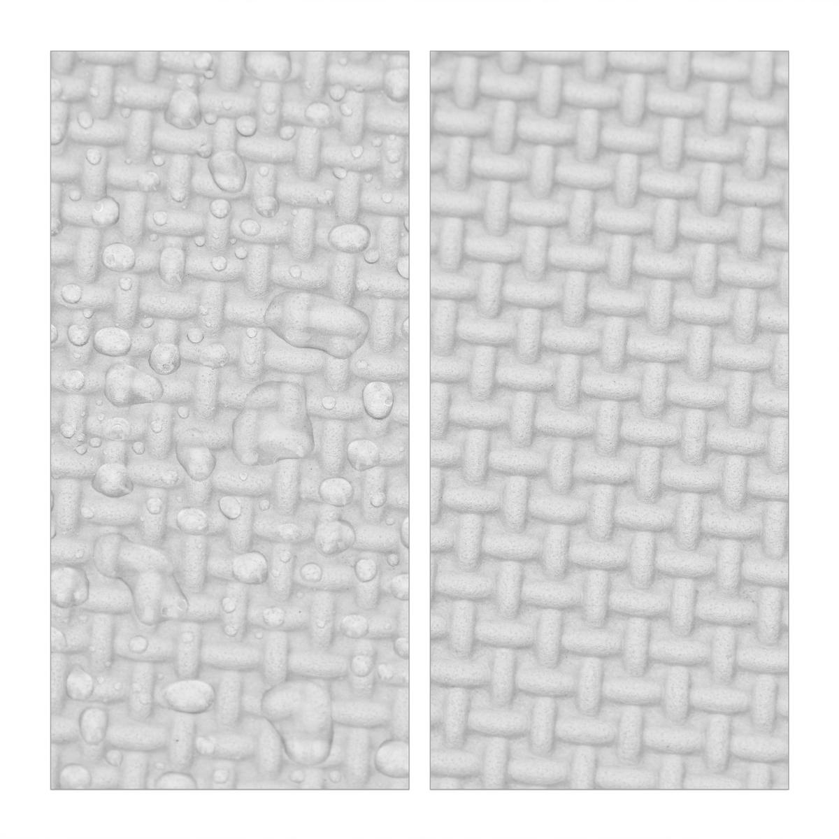 PUZZLEMATTE - Weiß/Grau, Kunststoff (31.5/31.5cm) - Relaxdays