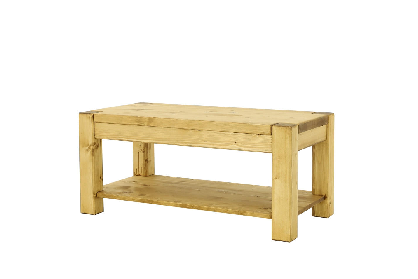 COUCHTISCH aus Massivholz Sara - Honig, Holz (50/100/45cm) - Seart