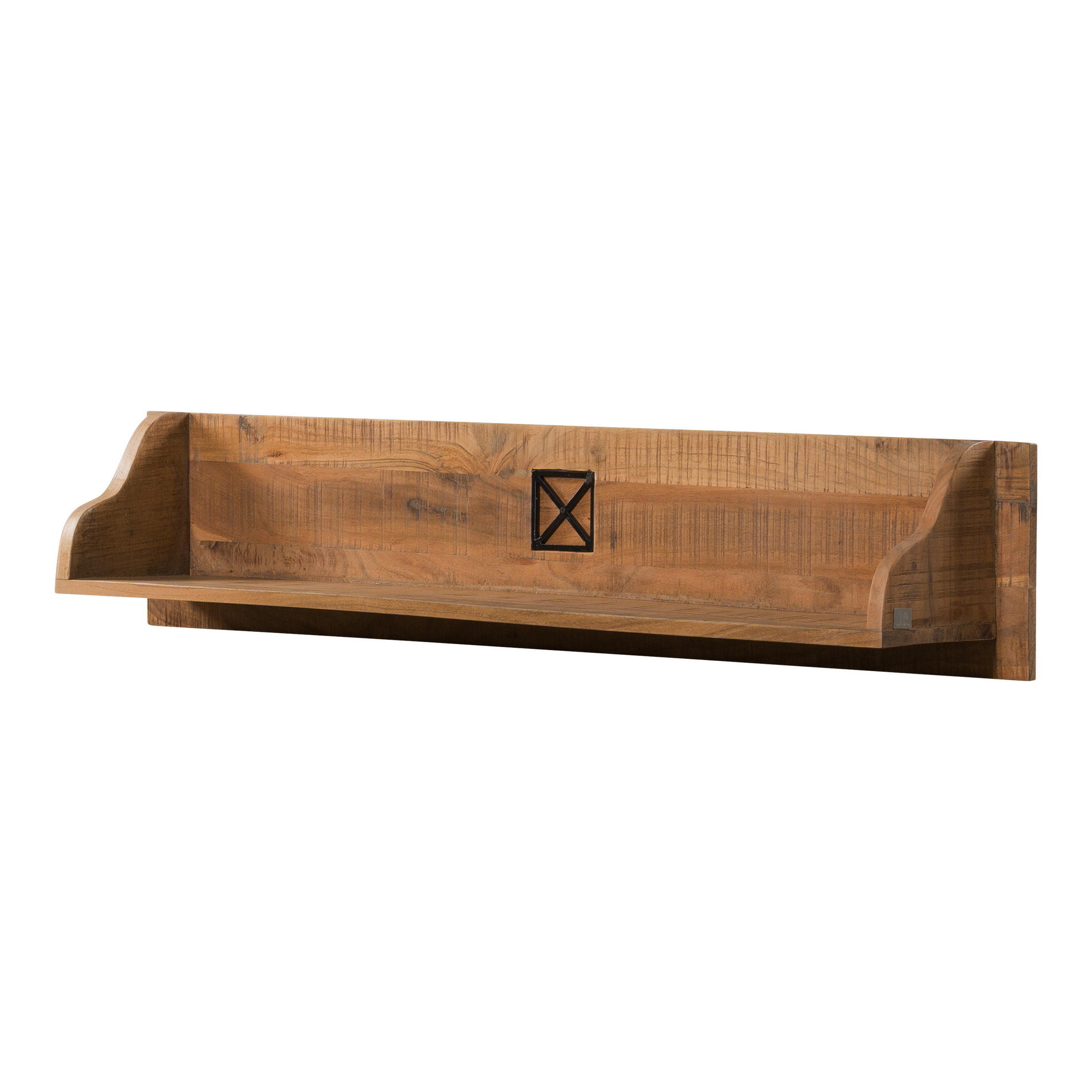 WANDREGAL Akazie 116x22x24 natur versiegelt NATURE OF SPIRIT #316 - Naturfarben, Holz (116/24/22cm) - Massivmoebel24