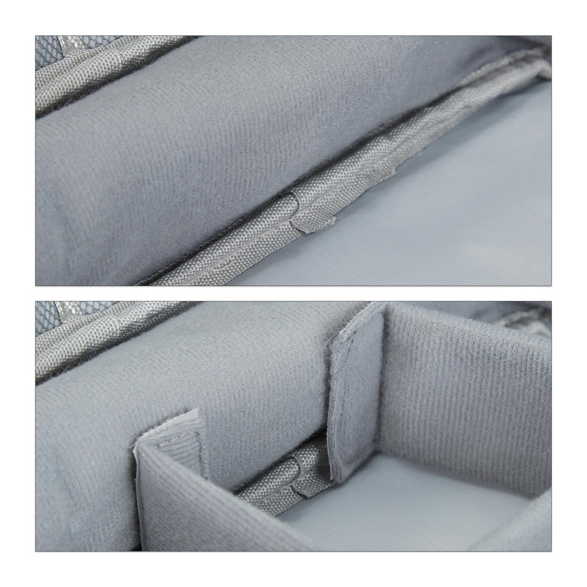 KABELTASCHE - Grau, Textil (25/11/20cm) - Relaxdays