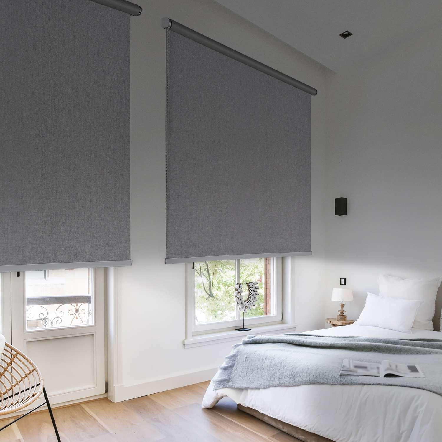 VERDUNKELUNGSROLLO Grau 45x180 cm - Grau, Kunststoff (45/180cm) - STORESDECO