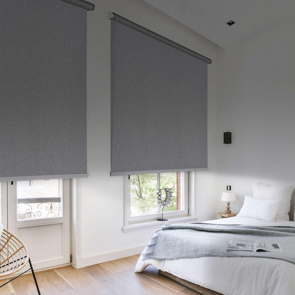 VERDUNKELUNGSROLLO Grau 180x250 cm - Grau, Kunststoff (180/250cm) - STORESDECO