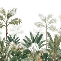 FOTOTAPETE Dschungelmuster 300 x 279 cm - Grün, Papier (300/279cm) - ESTAhome