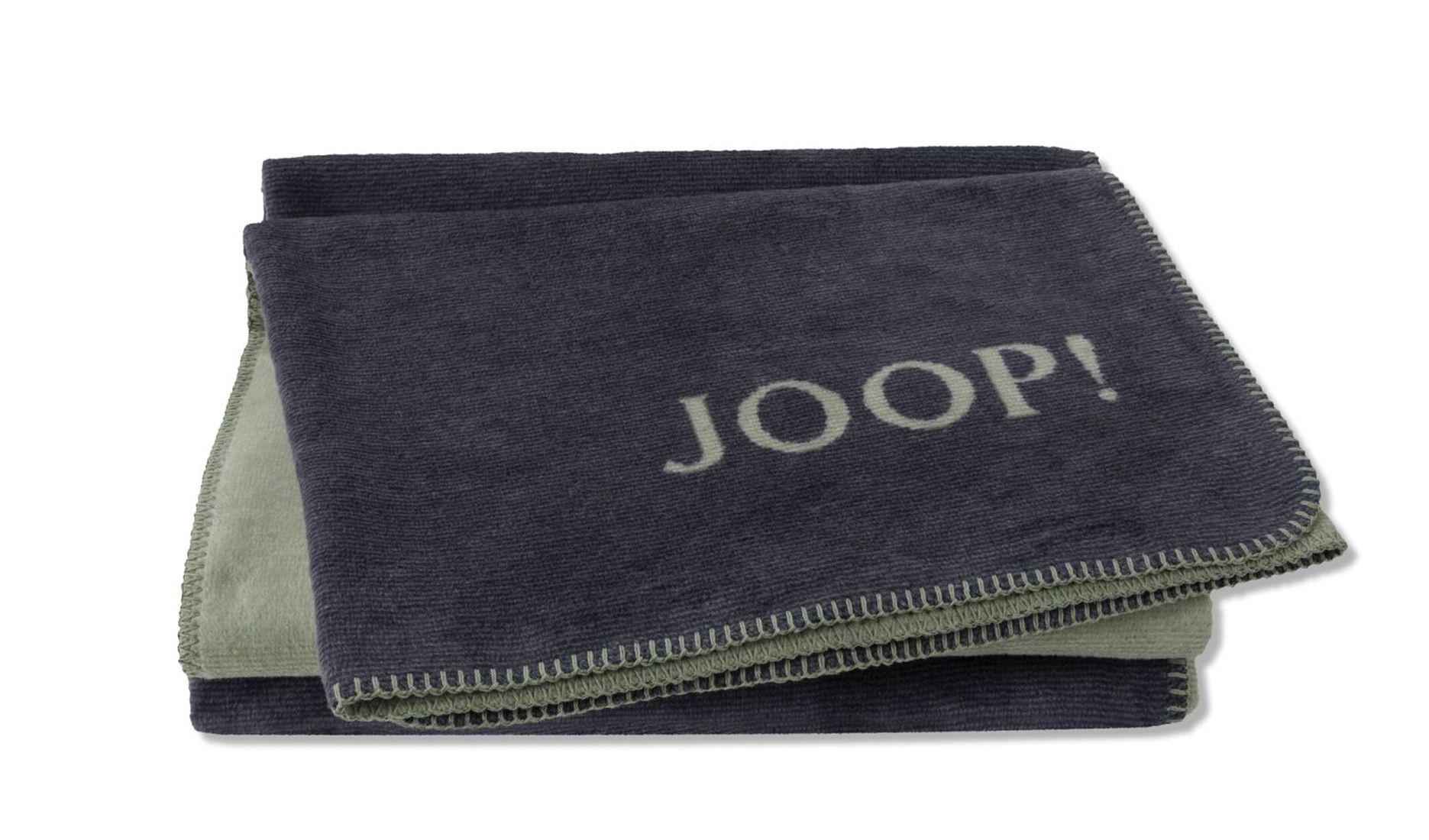 WOHNDECKE MELANGE-DoubleFace Navy-Oliv 150 x 200cm - Blau, Textil (150/200cm) - Joop!