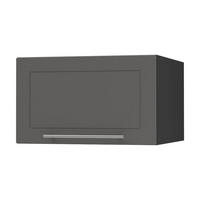 KLAPPHÄNGESCHRANK Kvantum W6B/50 Graphit Matt / Schwarz Matt 50 / 59 / 36cm - Schwarz/Graphitfarben, Holz/Holzwerkstoff (50/36/59cm) - Feldmann-Wohnen