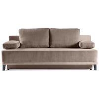SCHLAFSOFA 3-Sitzer Riso mit Bettkasten, Braun - Schwarz/Braun, Textil (200/91/90cm) - Beautysofa