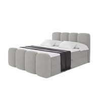 BOXBETT mit Matratze H4 und Lattenrost - NINA-Z - 120x200 cm - Hellgrau - Hellgrau, Holzwerkstoff (120/200cm)