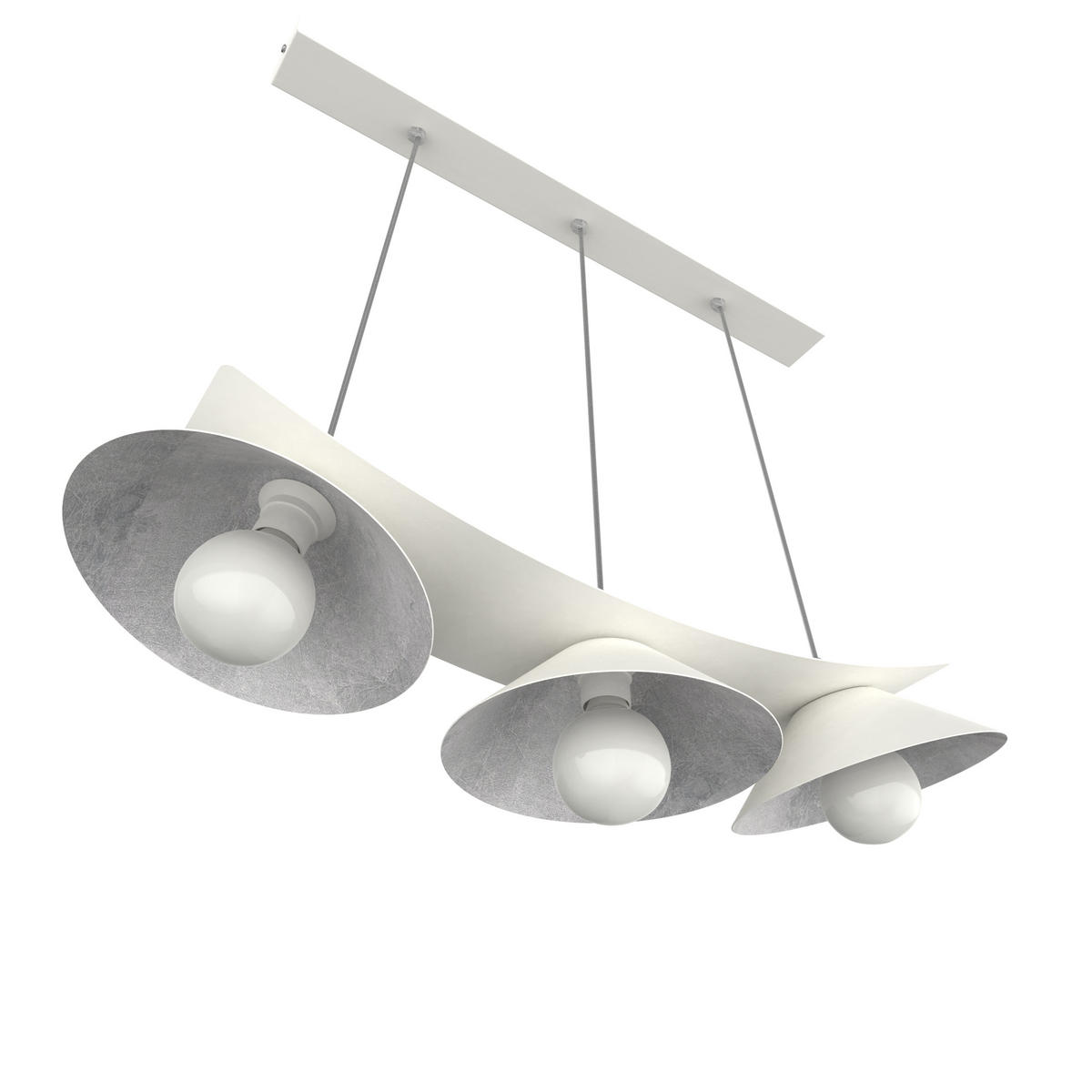 HÄNGELEUCHTE Miller X3 - Weiß, Metall (70/25/16cm) - Lumicom