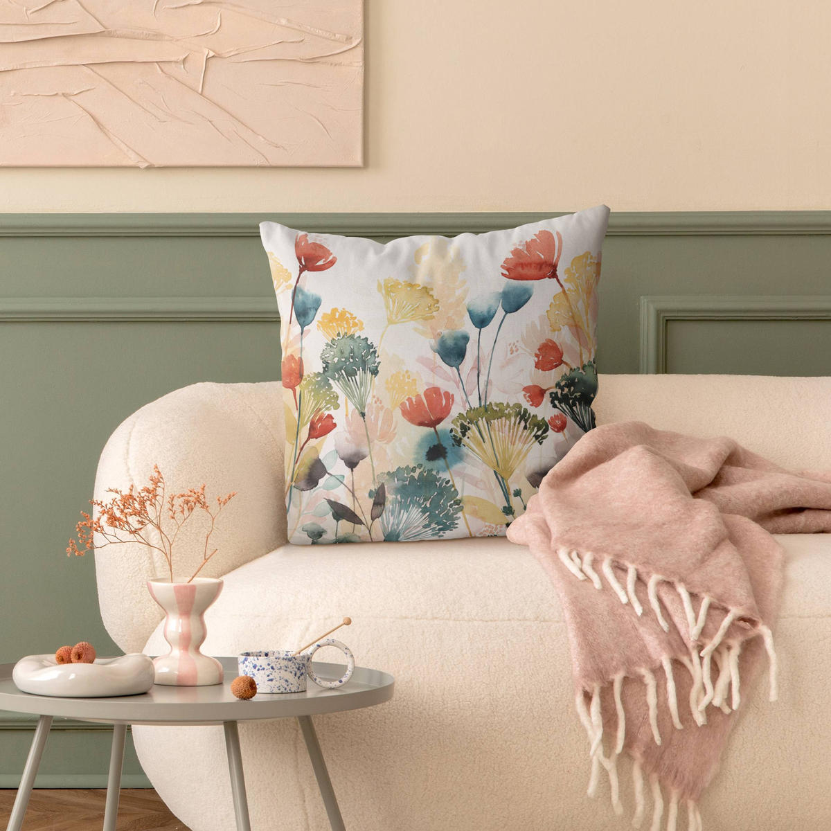 KISSENBEZUG Wildblumen im Sommer II 50/50 cm - Multicolor, Textil (50/50cm) - Bilderwelten