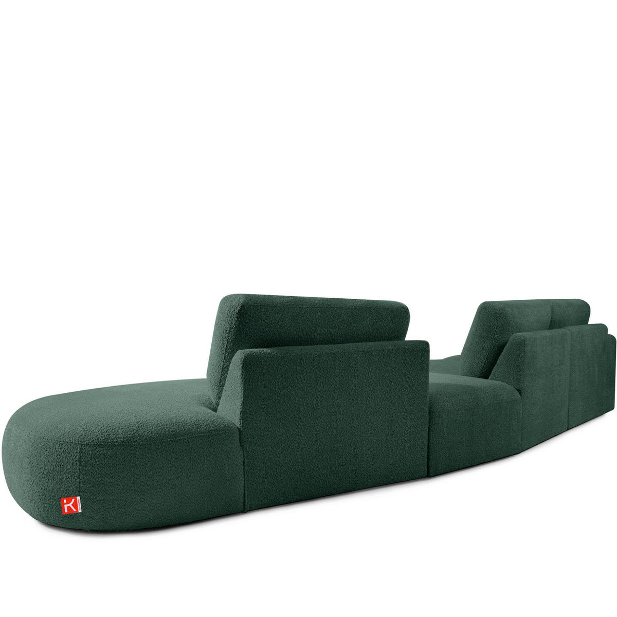 5-SITZER ECKSOFA ZUCCO Boucle rechts, Grün - Grün, Textil (430/84/105cm) - KONSIMO®