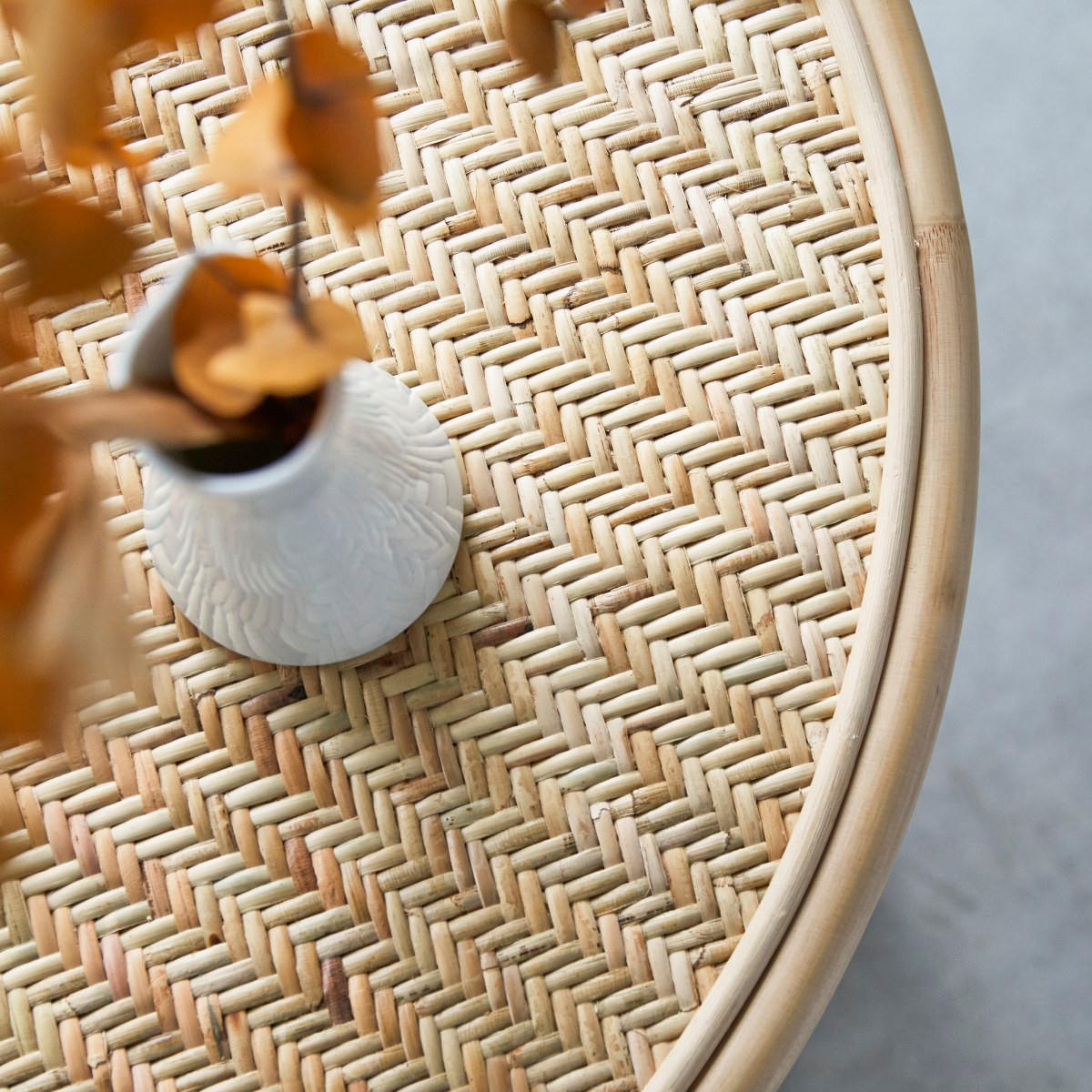 COUCHTISCH Lina Natur aus Rattan - Naturfarben, Naturmaterialien (80/80/40cm) - Tikamoon