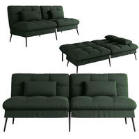 SCHLAFSOFA 3-Sitzer Sofa-Bett mit Stoffpolsterung, Grün - Grün, Textil (174/42/102cm) - Kaket