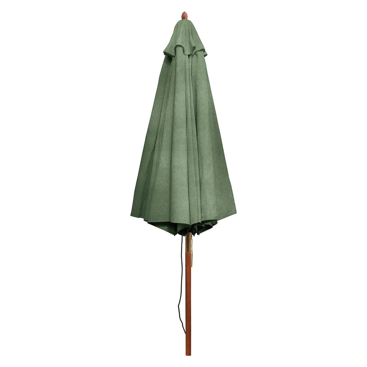 SONNENSCHIRM - Grau - Salbeigrün, Holz/Textil (200/200cm) - home24