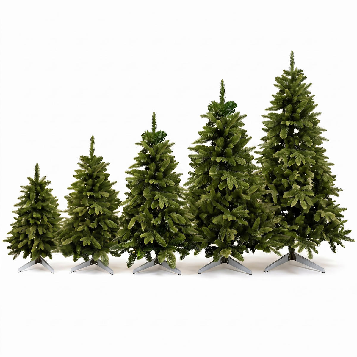 WEIHNACHTSBAUM Grün künstlich Nordmanntanne 180 cm ohne Beleuchtung - Dunkelgrün, Holz/Kunststoff (180cm) - Relaxdays