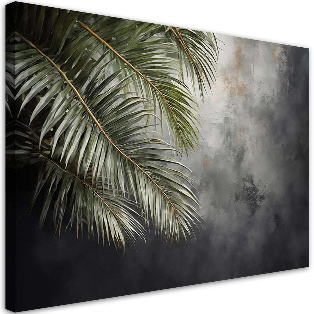 WANDBILD palmen boho natur - Grau, Textil (60/40cm) - Feeby