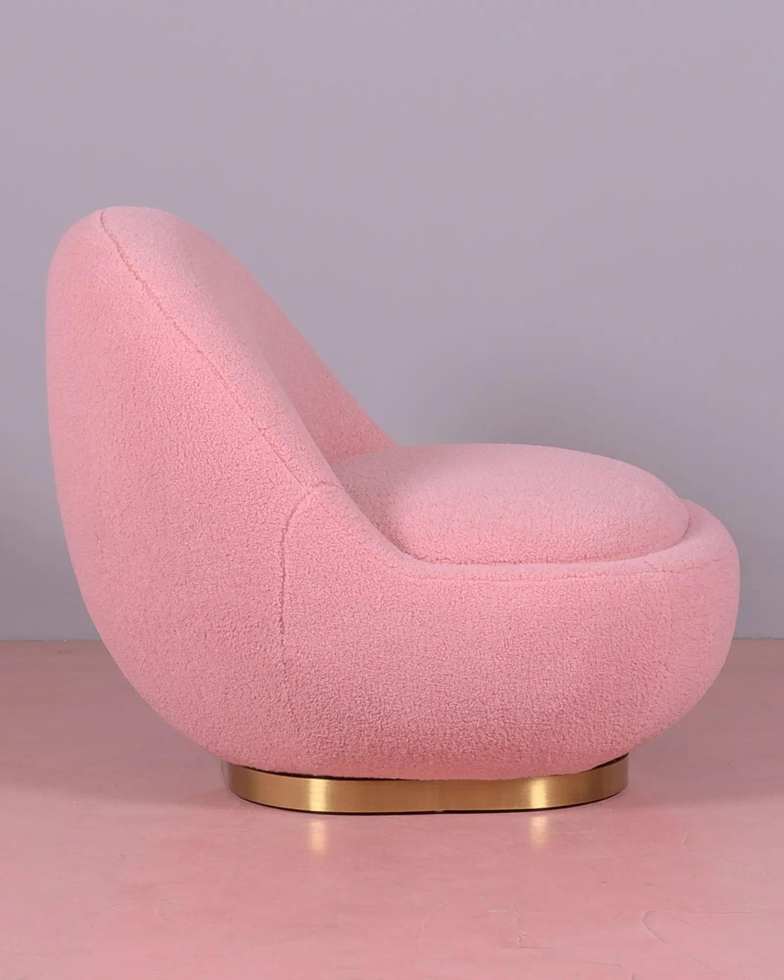 Thumbnail - Nest Dream Drehsessel, Pink, Textil, 81x72x88 cm, Wohnzimmer, Sessel, Polstersessel