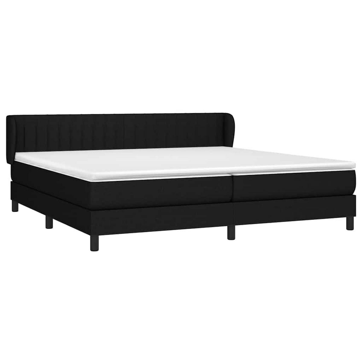 BOXSPRINGBETT 200/200 Cm Schwarz Gewebe - Schwarz, Textil (203/203cm) - vidaXL