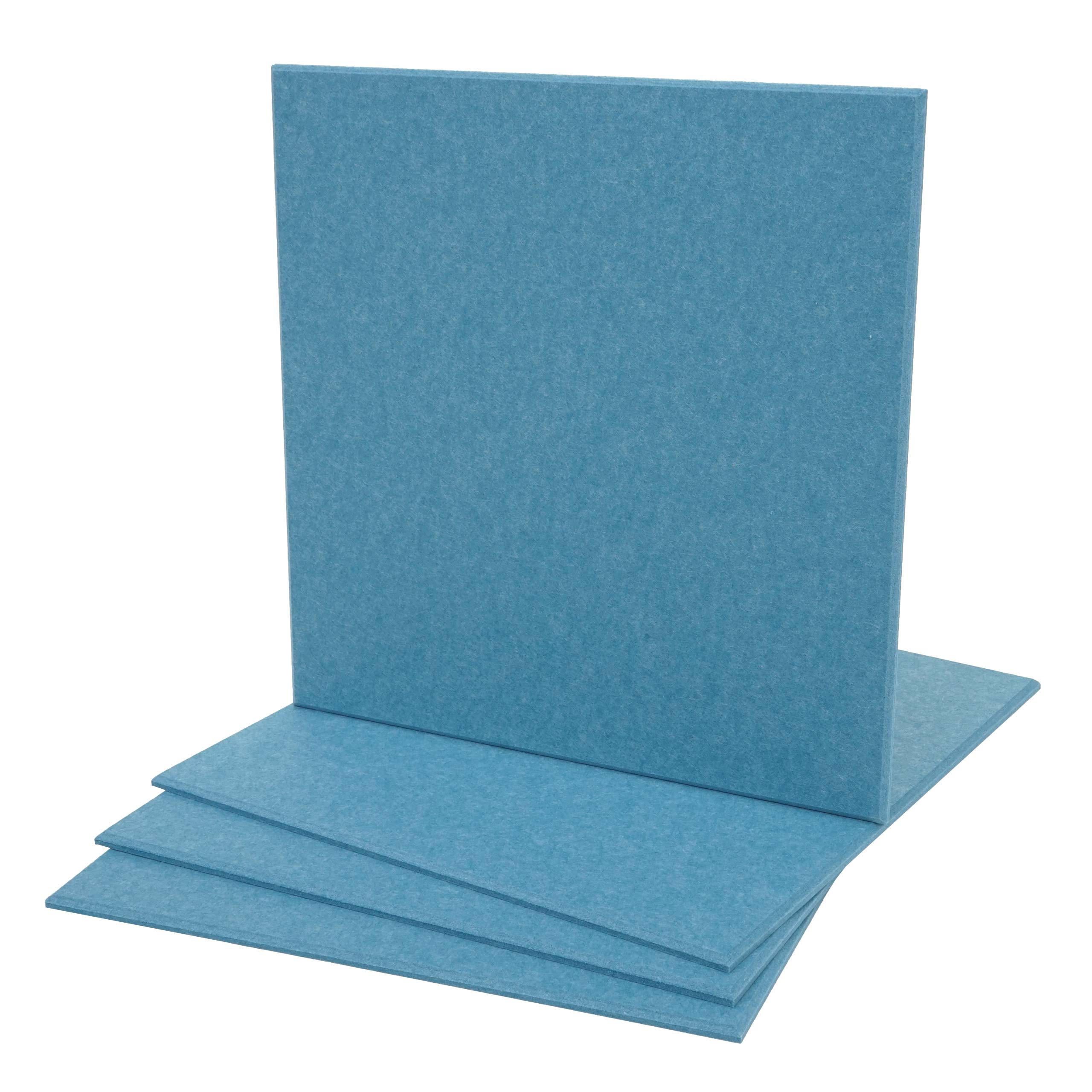 AKUSTIKWANDPANEEL Blau Komplett-Set - Blau, Textil (50/50/1cm) - MCW