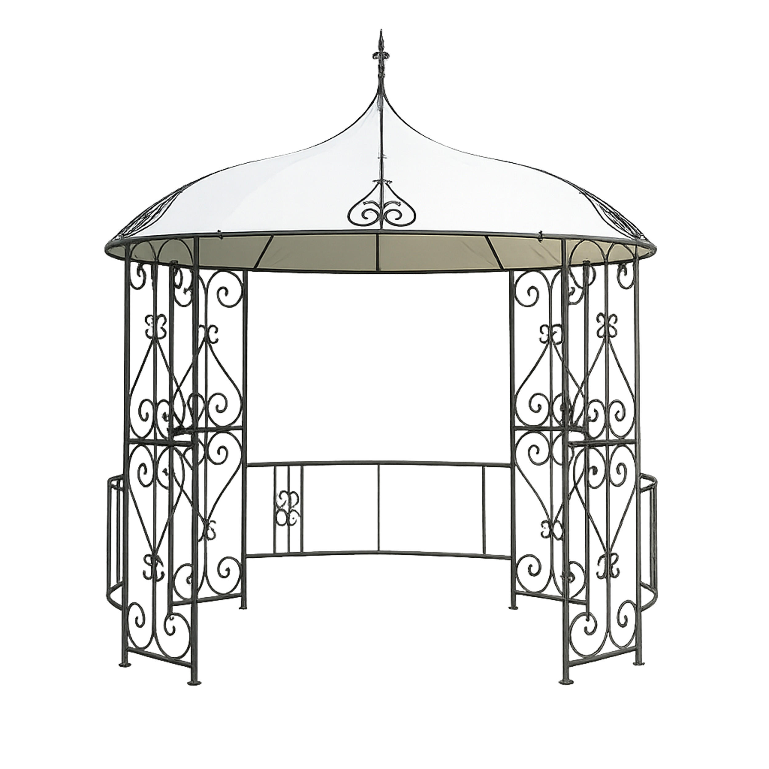 ERSATZDACH für die Pavillons Burma und Sumatra, Pavillondach rund, Durchmesser 300 cm, Frabe: weiss - Weiß, Kunststoff (300/0.3/300cm) - TPFGarden