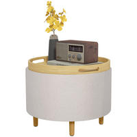 SITZHOCKER, Polsterhocker, Weiß - Weiß, Kunststoff (56/42/56cm) - HOMCOM